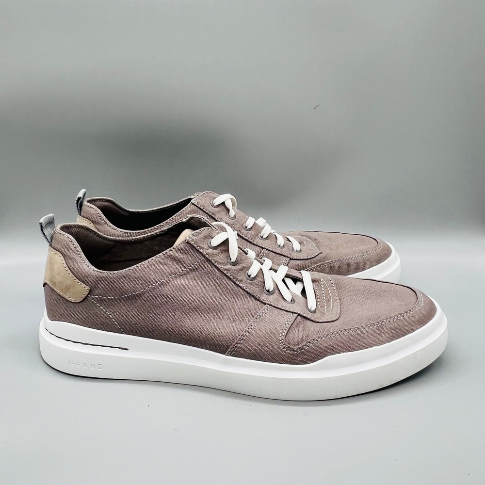 Cole Haan Shoes Mens 13 Brown Canvas Grand Pro Rally Casual Low Top Sneakers